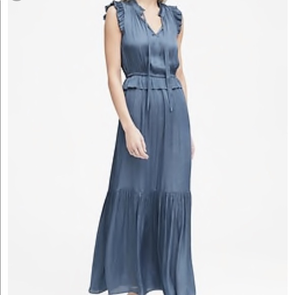 banana republic soft satin maxi dress